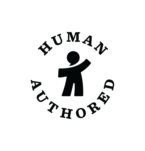 The words "Human Authored" surround a simple figure of a person. This is the the logo of Human Authored - the campaign to differentiate work written by humans from AI produced material.